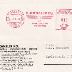 BRD - Konradsreuth ü. Hof 1958 10 Pfg AFS Kanzler Kraftwagen Karte n Marlesreuth