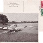 DR - Junkers F13 Seeflugzeug sw-AK mit 5+10 Pfg. Dt. Verkehrsausst. München 1925