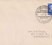 DR - Dt.-Amerikanische Seepost Bremen/New York Brief n. USA 1933