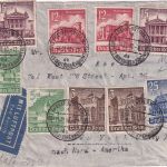 DR - 25+2x15 Pfg. WHW u.a. Luftpostbrief n. USA Frankfurt a/M. 14.11.40 Zensur