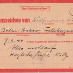 DR - Eilnachrichtenkarte Berlin-Pankow n. Oldenburg 7.3.44