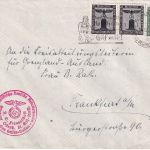 DR - 2x1+6 Pfg. Adler/Sockel Ortsdienstbrief NS Frauenschaft Frankfurt a/M 1939