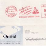 BRD - Leopoldsgrün ü. Hof 1960 10 Pfg. AFS Oertel Bettwäsche Firmenkarte