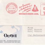 BRD - Leopoldsgrün ü. Hof 1960 10 Pfg. AFS Oertel Bettwäsche Firmenkarte