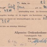 All.Bes. - Naila 7.9.45 Gebühr bezahlt Ra1 Karte n. Bad Steben Zulassungsvermerk