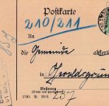 DR - 5 Pfg. Adler Karte/Frachtgutneachrichtigung n. Geroldsgrün 1926