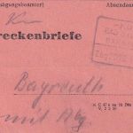 BRD - Hof/Bad Steben Zug 2012 Bahnpost Vorbundzettel Streckenbriefe n. Bayreuth