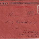 DR-Infla - 4+3 M. Gewerbeschau u.a. Wertbrief Geroldsgrün - Nürnberg 15.4.22