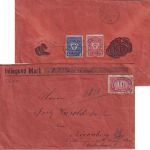 DR-Infla - 4+3 M. Gewerbeschau u.a. Wertbrief Geroldsgrün - Nürnberg 15.4.22