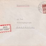 BRD - 1,10 M. Bauwerke Einschreibebrief Issigau - Bayreuth 1968