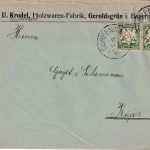Bayern - 2x5 Pfg. Wappen Brief Dürrenwald (Geroldsgrün) - Küps 1910
