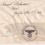 DR - 25 Pfg. WHW Bauwerke Oberrand Brief n. DÄNEMARK Kiel - Kopenhagen 31.12.39