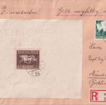 DR - 42 Pfg. Braunes Band Blockausgabe u.a. Einschreibebrief Berlin N24 1936