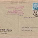 DR - 20 Pfg. Hindenburg Brief/Sondertarif Asch - Dresden 3.10.38 Befreiungsstpl.