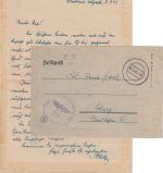 DR - Fp.Nr. 08453 (Stalag 365) 7.9.43 n. Coburg Feldpostbrief m. Inhalt