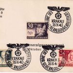 Gen. Gouv. - 1 J. Gen. Gouvernement 3 Werte Sonderkarte + ESST Krakau 26.10.40