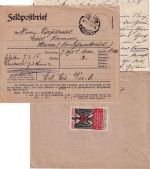 DR - Leipzig-Gohlis 1917 Feldpostbrief (Vordruck) n. Hirson (Nordfrankreich)