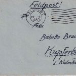 DR - Feldpost 22.6.1943 Brüseler Masch.stpl. Feldpostbrief (28958E) n Kupferberg
