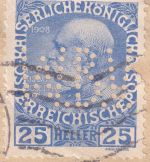 Österreich - 25 H. Franz-J. Perfin "WBV" Brief n. SCHWEDEN Wien 25.10.15 Zensur