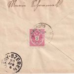 Österreich - 20+2x5 Kr. Doppeldaler Eil-Einschreibebrief n. RUMÄNIEN Wien 1890