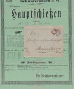 Bayern - Schwarzenbach a.W. 1905 Plakat/Einladung "Hauptschießen"