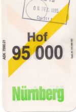 BRD - Vorbundezettel f. Briefe vom BZ12 (Berlin) ü. Nürnberg n. Hof 1995