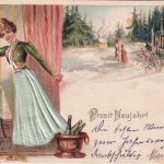 Österreich - Zwettl Ob.Oesterr. 31.12.01 farb. Neujahr-Prägekarte n. Linz