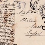 Österreich - 10 H. Franz-J. Karte n. ENGLAND Marienbad 1905 Nachporto