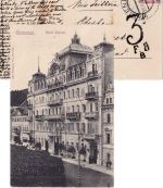 Österreich - 10 H. Franz-J. Karte n. ENGLAND Marienbad 1905 Nachporto
