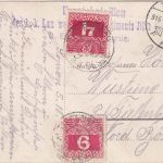 Ungarn/Österreich - 5 F. Turul Feldpostkarte n. Tiefenbach 1916 Nachporto