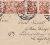 All.Bes./Währungsreform - 10x24 Pfg. Arbeiter Brief Pulsnitz 26.6.48