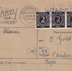All.Bes. - 3x2 Pfg. Ziffer Drucksachenbrief Hamburg - Oberkochen 1946