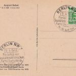 All.Bes. - Berlin 1946 SST SPD-Parteitag Sonderkarte August Bebel