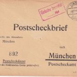 All.Bes. - Lindau 4.12.47 Gebühr bezahlt Rpf. roter Ra2 Postscheckbrief