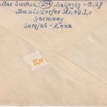 All.Bes. - 3x25 Pfg. Ziffer Brief n. USA Leipzig - Philadelphia 1947