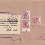 All.Bes. - 3x60 Pfg. Arbeiter R-Brief n. ÖSTERREICH Starnberg 1948 Retour