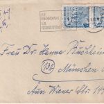 DDR - 2x12 Pfg. Radfernfahrt Brief Leipzig - München 30.5.52