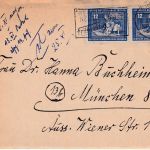 DDR - 2x12 Pfg. Tag d. Briefmarke Brief Leipzig - München 6.11.51 - Empfänger !