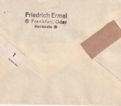 DDR - 5 Pfg. Pieck senkr. 5er-Streifen/Oberrand Brief Frankfurt a/O. 5.2.53