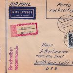 DDR - 20 J. DDR Blockausgabe u.a. Lupo-Einschreibbrief n. USA Görlitz 1969