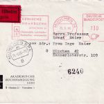 BRD - München 34 130 Pfg. AFS Akademische Buchhandlung Ortseilbrief 1966