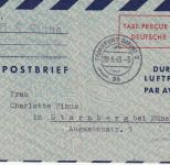 Bizone - 100 Pfg. Luftpostfaltbrief/Inlandsverwendung Frankfurt a/M. 29.5.48