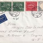 BRD - 2x10+20 Pfg. WESTROPA u.a. Luftpostbrief n. USA Bühlertal 21.11.55