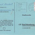 BRD - 40 Pfg. UV Automatenverschnitt Ortskarte Bad Homburg 1974