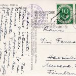 BRD - 10 Pfg. Posthorn waagr. Paar Karte n. FINNLAND Garmisch-Partenkirchen 1952