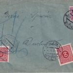 Tschechoslowakei - 1 Kc. Masaryk Brief Bilin - Dux 1937 nachporto