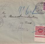 Tschechoslowakei - 1 Kc. Masaryk Brief Likwitz - Dux 1937 Nachporto