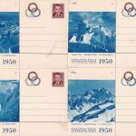 Tschechoslowakei - 51. Ski-Wettbewerb Tatrapokal 16 Bildganzsachen ungebraucht