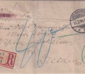 DR - Heldrungen 1896 portopfl. Dienstsache/Einschreiben n. Dresden Nachporto