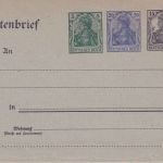 DR - 5+20+15 Pfg. Germania Ganzsache/Kartenbrief m. Zudruck ungebraucht 1920
